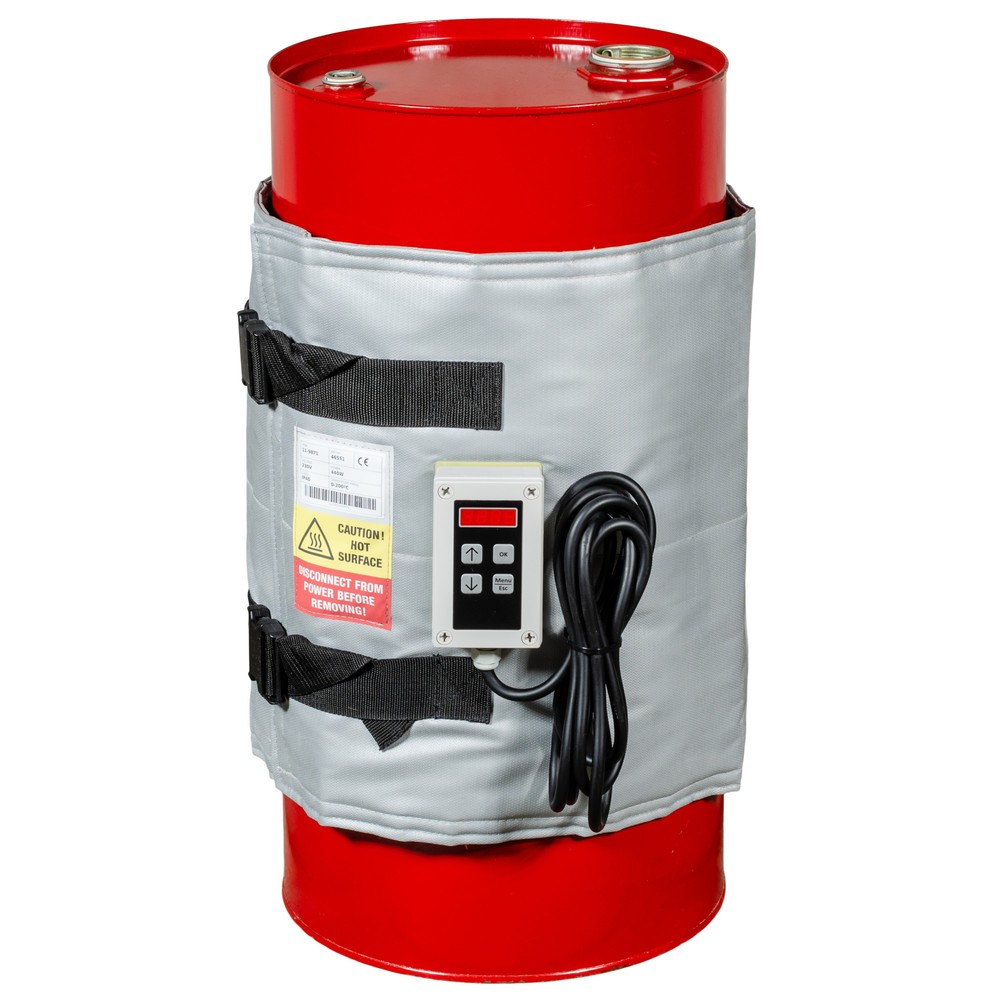 Immagine del prodotto: Fascia riscaldante per fusti ad alta temperatura Kuhlmann, 50-60 l, 0-200 ºC, 230 V, 440 W, LxA 1.380 x 460 mm