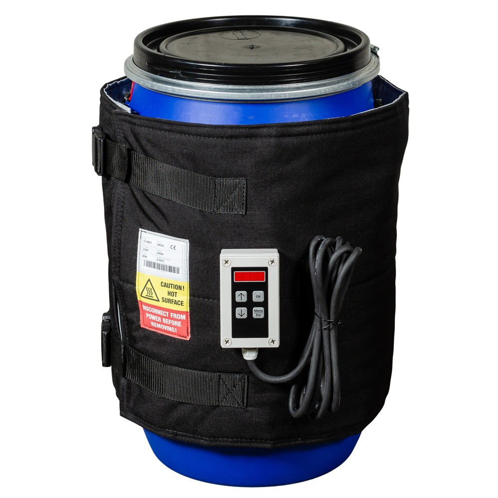Immagine del prodotto: Fascia riscaldante per fusti Kuhlmann con regolatore digitale, 50-60 l, 0-90 ºC, 230 V, 300 W, LxA 1.330 x 460 mm