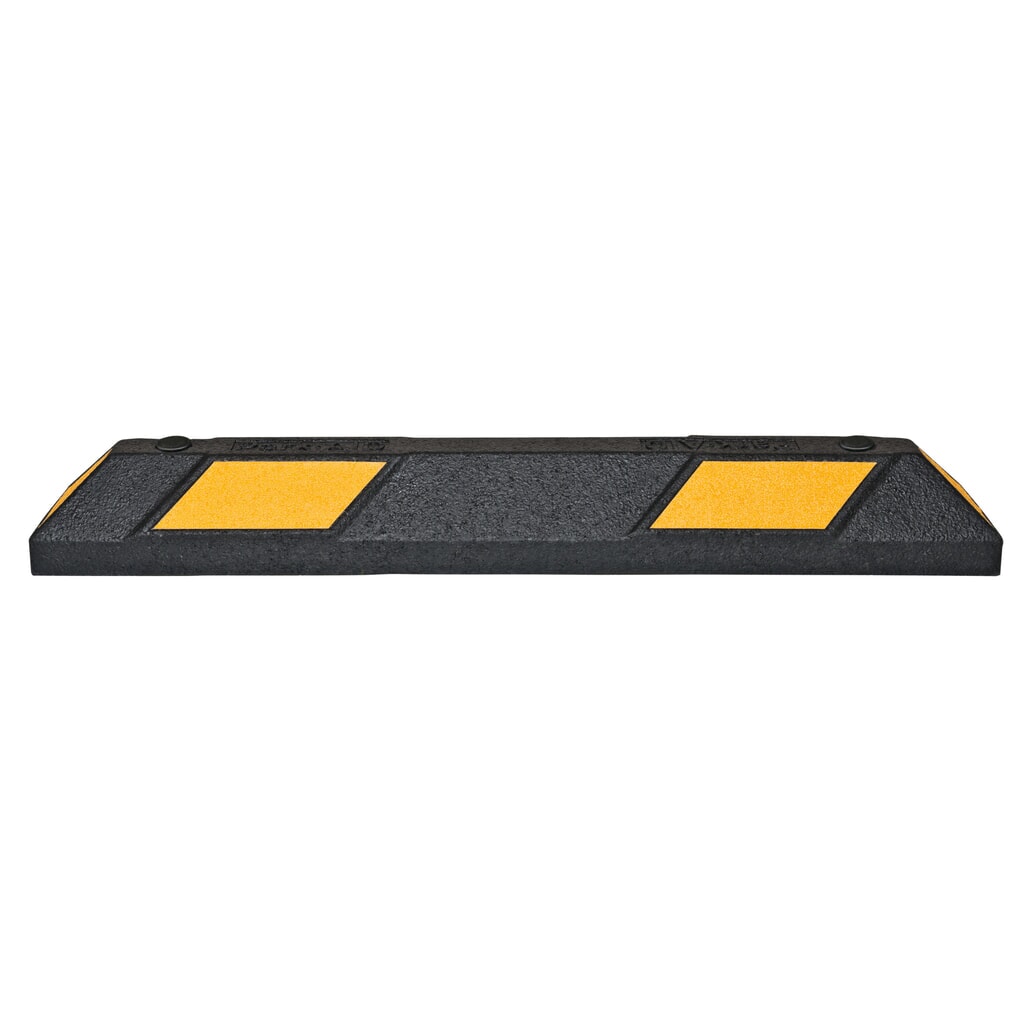 Immagine del prodotto n. 1: Fermaruote MORAVIA Park-AID®, nero con strisce riflettenti gialle, larghezza 900 mm