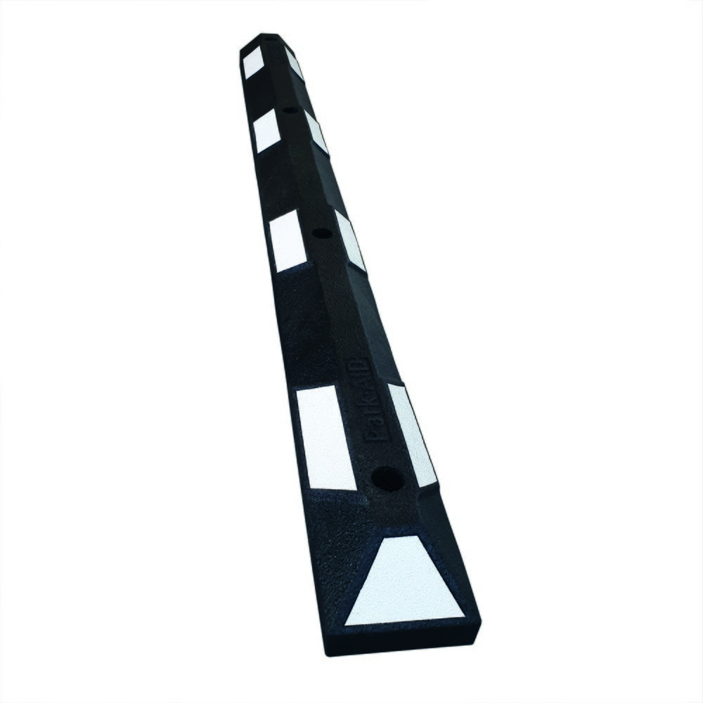 Immagine del prodotto n. 2: Fermaruote Park-AID®, nero con strisce bianche riflettenti, larghezza 1.800 mm