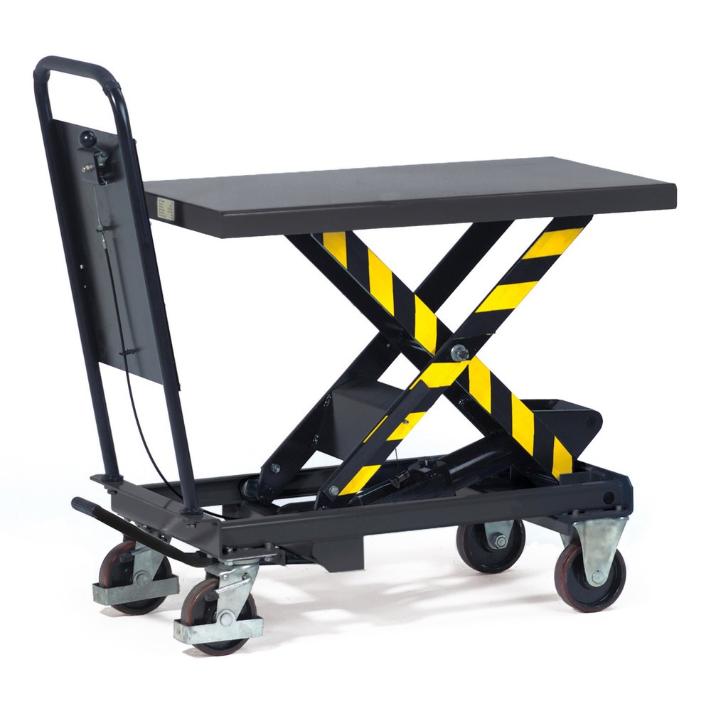 Immagine del prodotto: fetra® Carrello a forbice con protezione antiscivolo, capacità di carico 500 kg, 1.010 x 520 mm