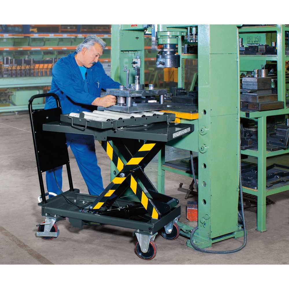 fetra® carrello a pantografo con dispositivo antiscivolo