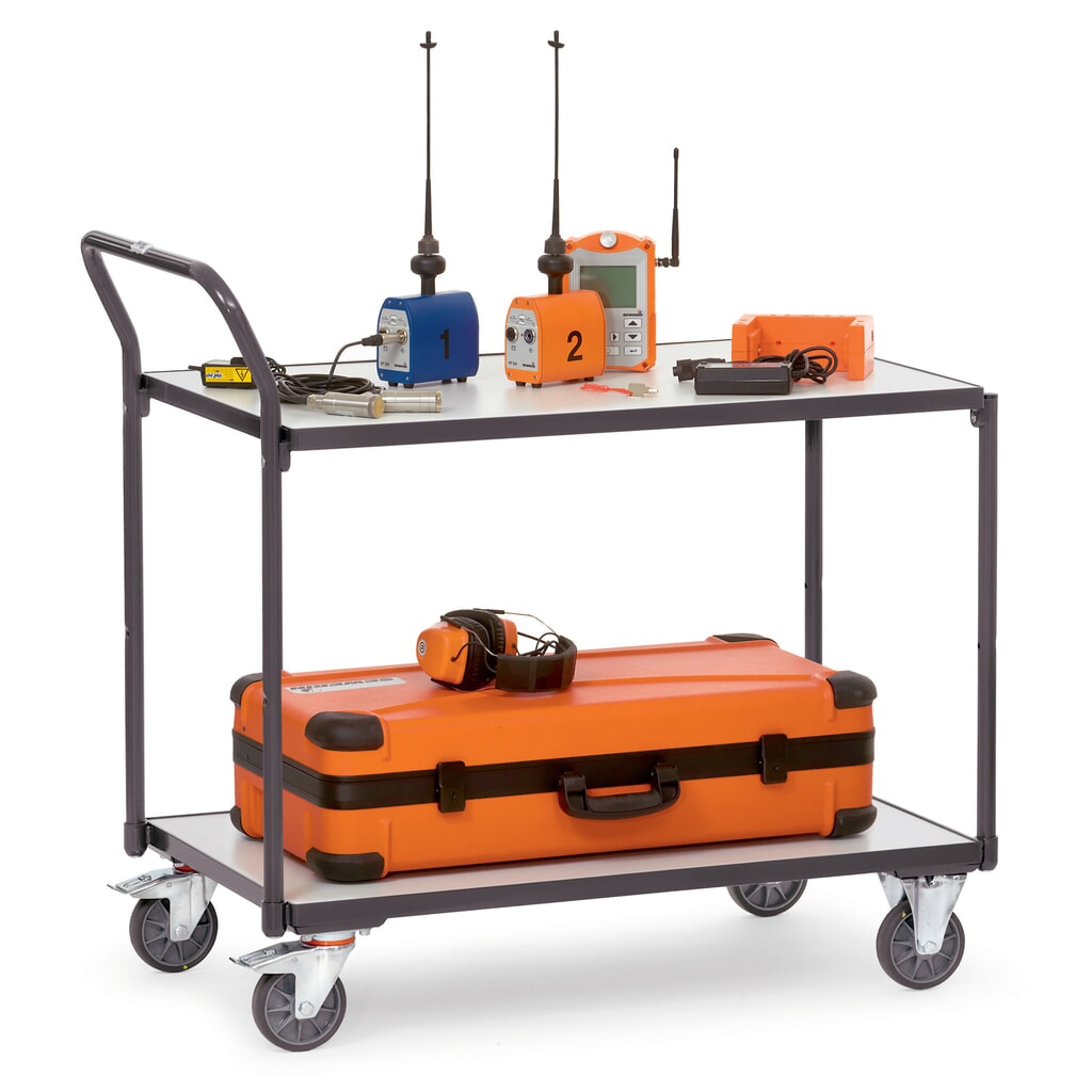 Immagine del prodotto n. 3: fetra® carrello da tavolo ESD, capacità di carico 300 kg, 2 zone di carico da 500 x 850 mm