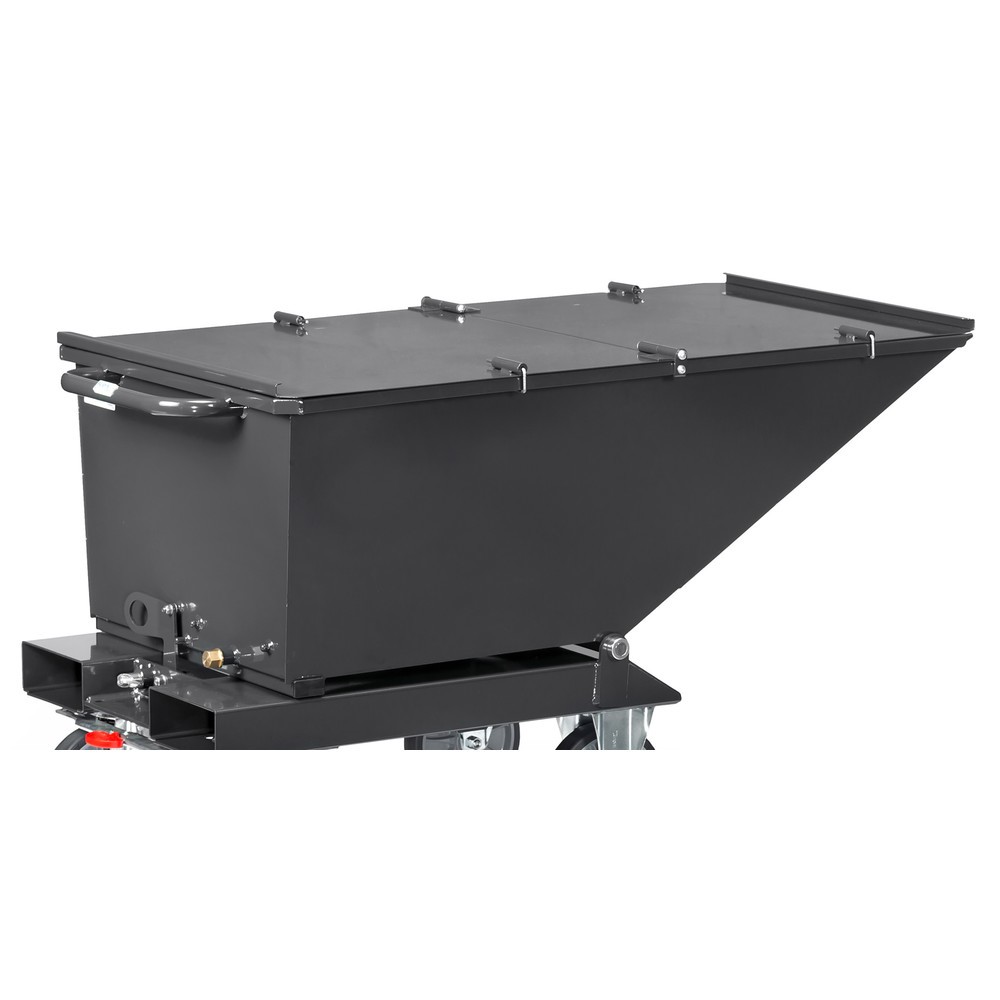 Immagine del prodotto n. 1: Coperchio pieghevole per mezzo ribaltatore fetra®, con ruote, grigio antracite, 0,25 m³