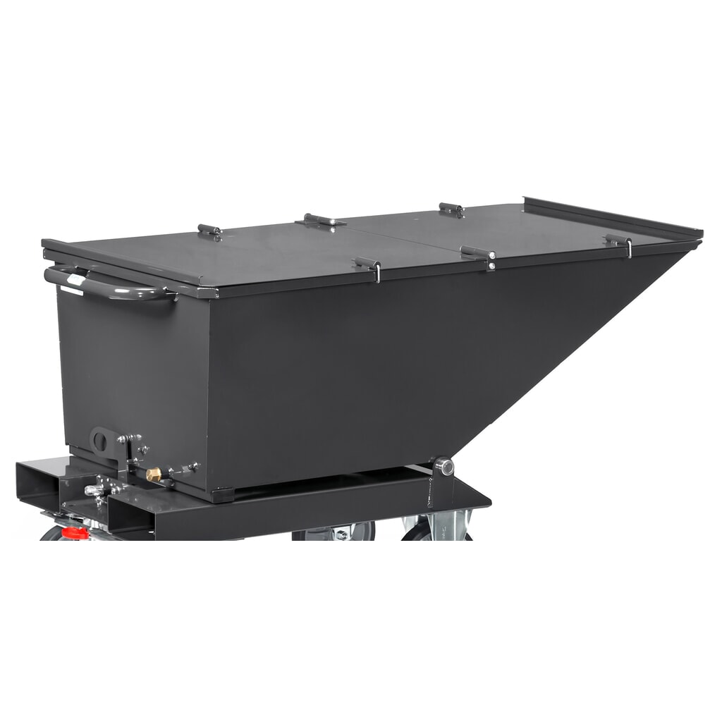 Immagine del prodotto n. 1: Coperchio pieghevole per mezzo ribaltatore fetra®, con ruote, grigio antracite, 0,25 m³