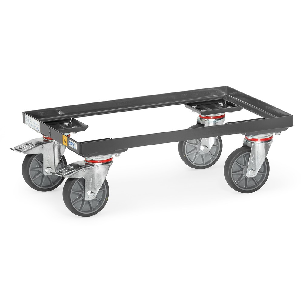 Immagine del prodotto: fetra® Rullo ESD Eurobox, capacità di carico 250 kg, superficie di carico 405 x 605 mm, senza base