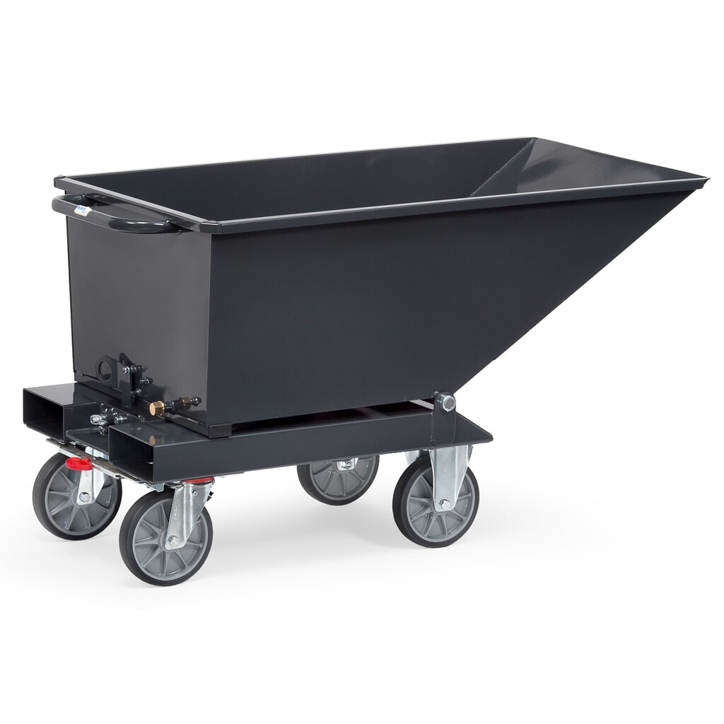 fetra® 0.25 m³ - vasca ribaltabile ribaltabile con ruote, colore: Grigio antracite Immagine del prodotto n. 3: fetra® 0.25 m³ - vasca ribaltabile ribaltabile con ruote, colore: Grigio antracite