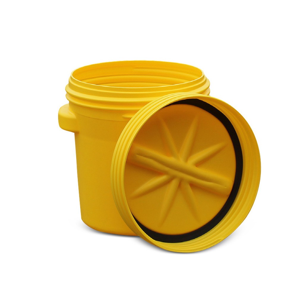 Immagine del prodotto n. 1: Fusto di sicurezza in HDPE, approvazione ONU, con coperchio a vite e 2 maniglie, 77 l