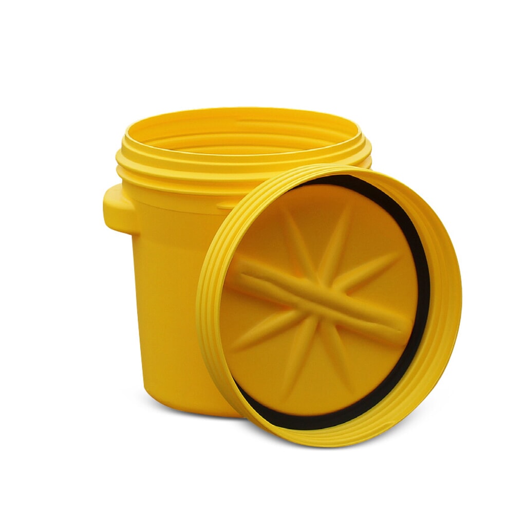 Immagine del prodotto: Fusto di sicurezza in HDPE, approvazione ONU, con coperchio a vite e 2 maniglie, 77 l