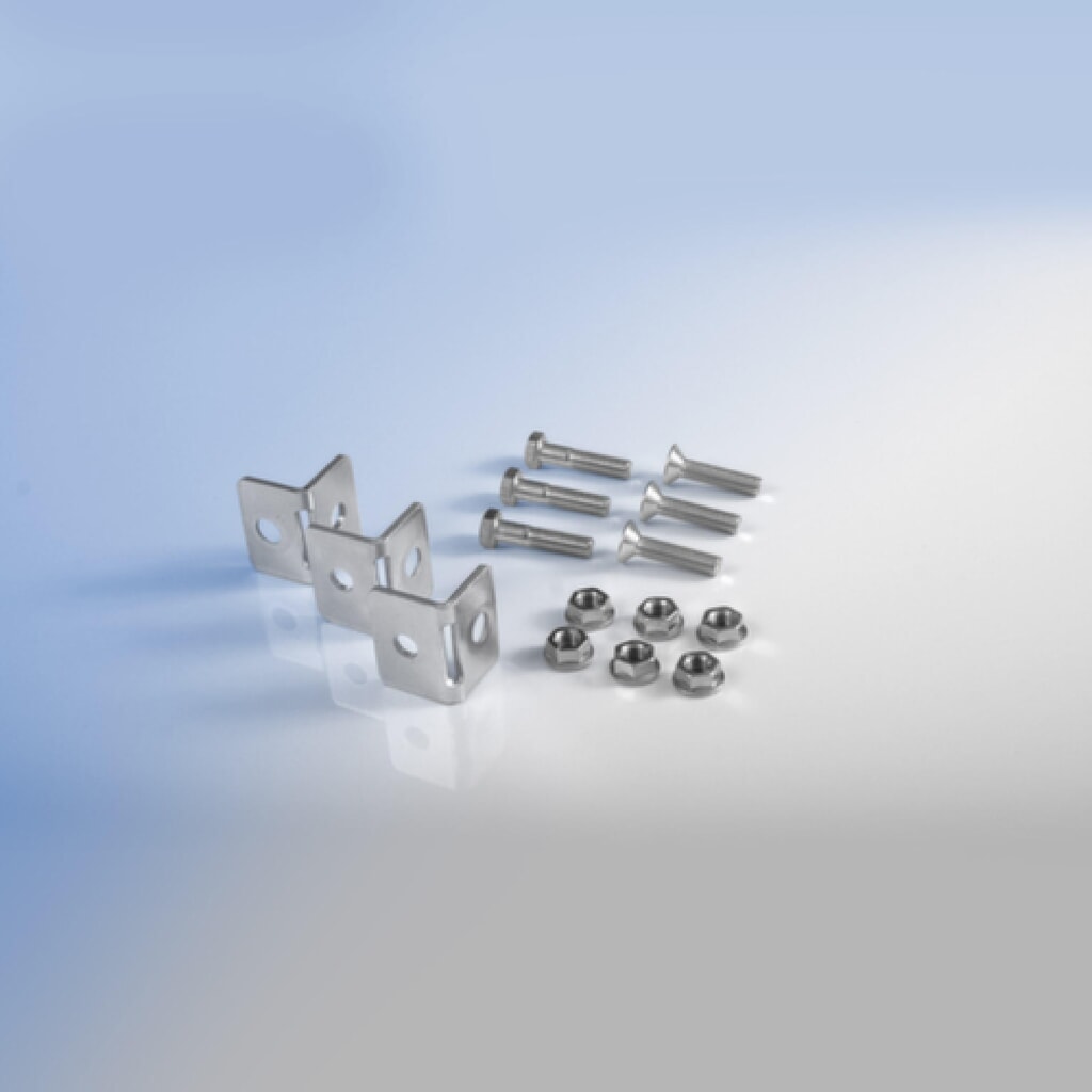 Accessorio per connettori angolari TROAX® per sistema di pareti divisorie a griglia, per griglia di protezione macchine Immagine del prodotto n. 1: Accessorio per connettori angolari TROAX® per sistema di pareti divisorie a griglia, per griglia di protezione macchine