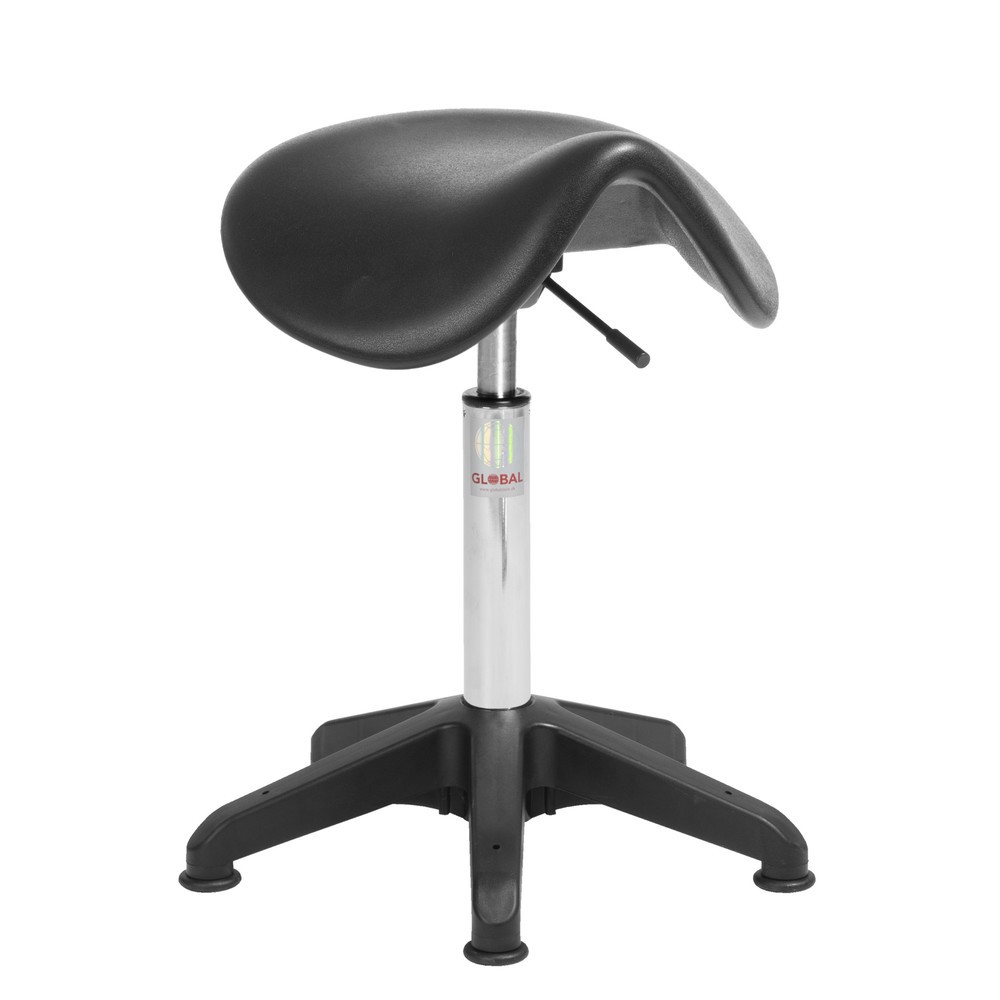 Immagine del prodotto: Sgabello a sella Global Stole A/S Dalton Fixmek Octopus Alu50, ruote ESD, nero