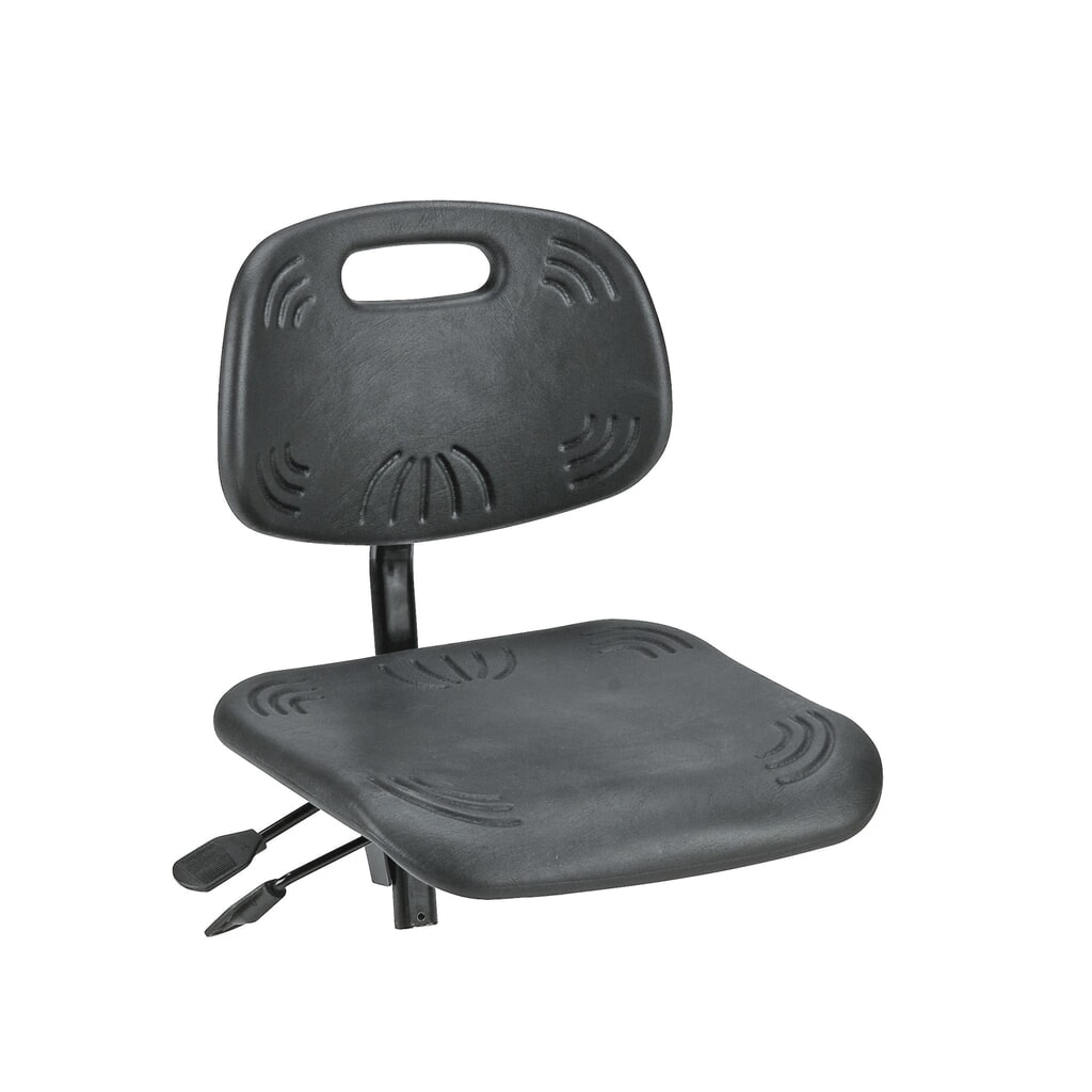 Global Stole A/S Sedia girevole da lavoro Classic, sedile sagomato in PU, altezza seduta 480-610 mm, piedini, base in materiale plastico Immagine del prodotto n. 2: Global Stole A/S Sedia girevole da lavoro Classic, sedile sagomato in PU, altezza seduta 480-610 mm, piedini, base in materiale plastico