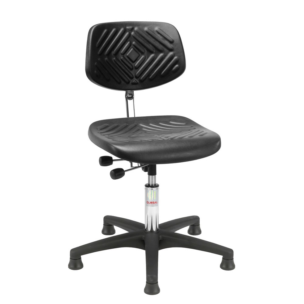 Immagine del prodotto: Global Stole A/S Sedia girevole da lavoro Prestige, sedile sagomato in PU extra resistente, altezza seduta 480-610 mm, piedini, base in materiale plastico