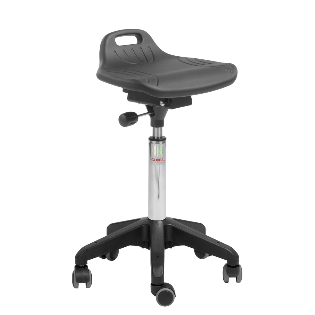 Sgabello Global Stole A/S Omega Octopus, ruote, nero Immagine del prodotto: Sgabello Global Stole A/S Omega Octopus, ruote, nero