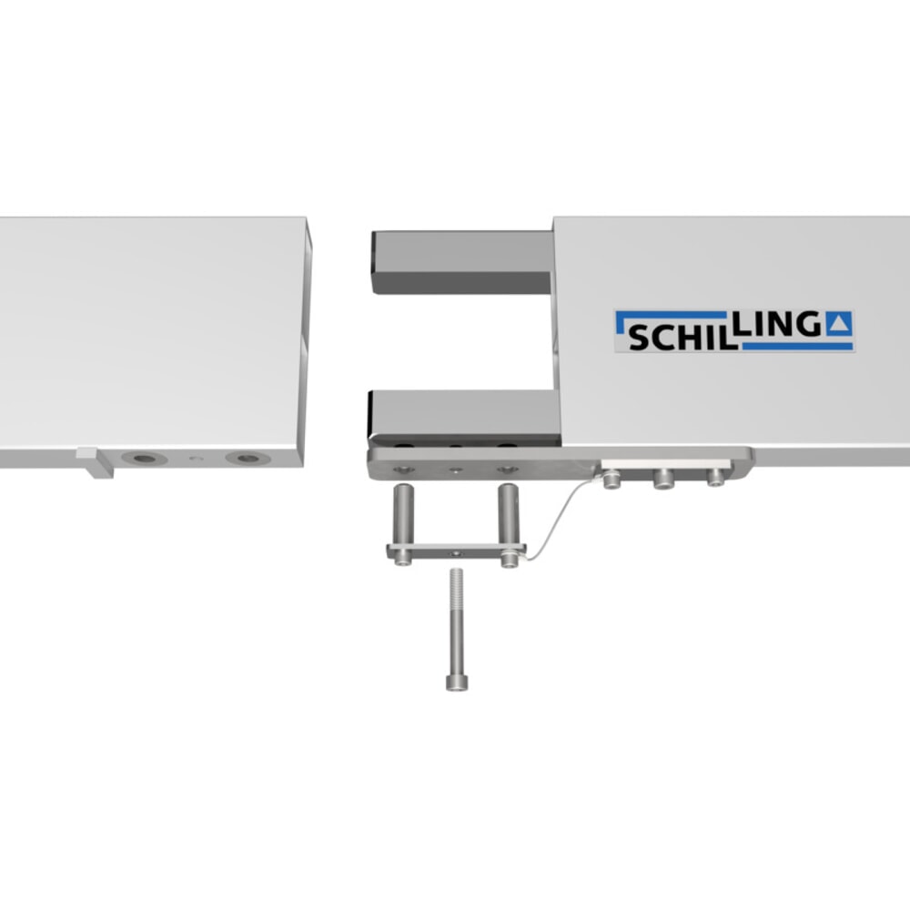 Immagine del prodotto n. 5: Gru a portale in alluminio con doppia traversa divisibile, mobile, punto di aggancio 2.613-3.363 mm, portata 2.000 kg