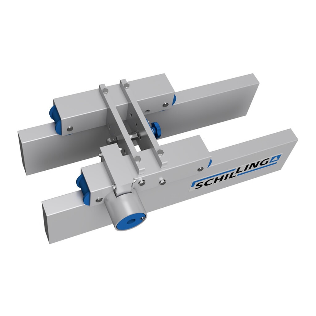 Immagine del prodotto n. 6: Gru a portale in alluminio con doppia traversa divisibile, mobile, punto di aggancio 2.613-3.363 mm, portata 3.000 kg