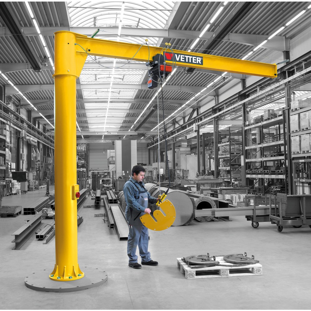 Immagine del prodotto n. 4: Gru orientabile VETTER® incl. paranco elettrico a catena LIFTKET, versione a colonna, raggio di rotazione 360°, sbraccio 3.000 mm, portata 125 kg