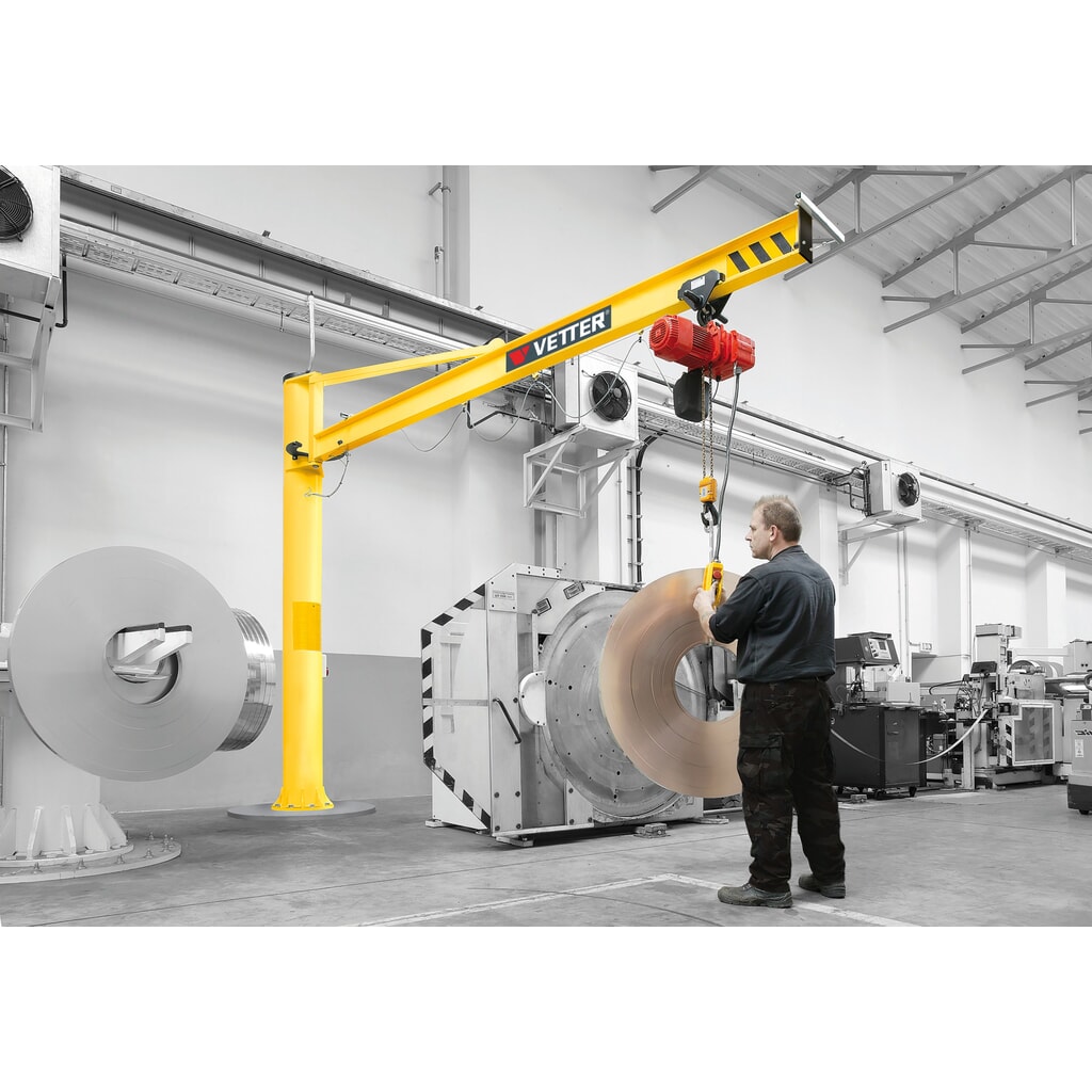 Immagine del prodotto n. 4: Gru orientabile VETTER® incl. paranco elettrico a catena LIFTKET, versione da parete con ancoraggio, sbraccio 3.000 mm, portata 125 kg