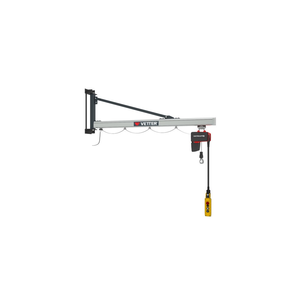 Immagine del prodotto n. 3: Gru orientabile VETTER® incl. paranco elettrico a catena LIFTKET, versione da parete, sbraccio 1.900 mm, portata 125 kg