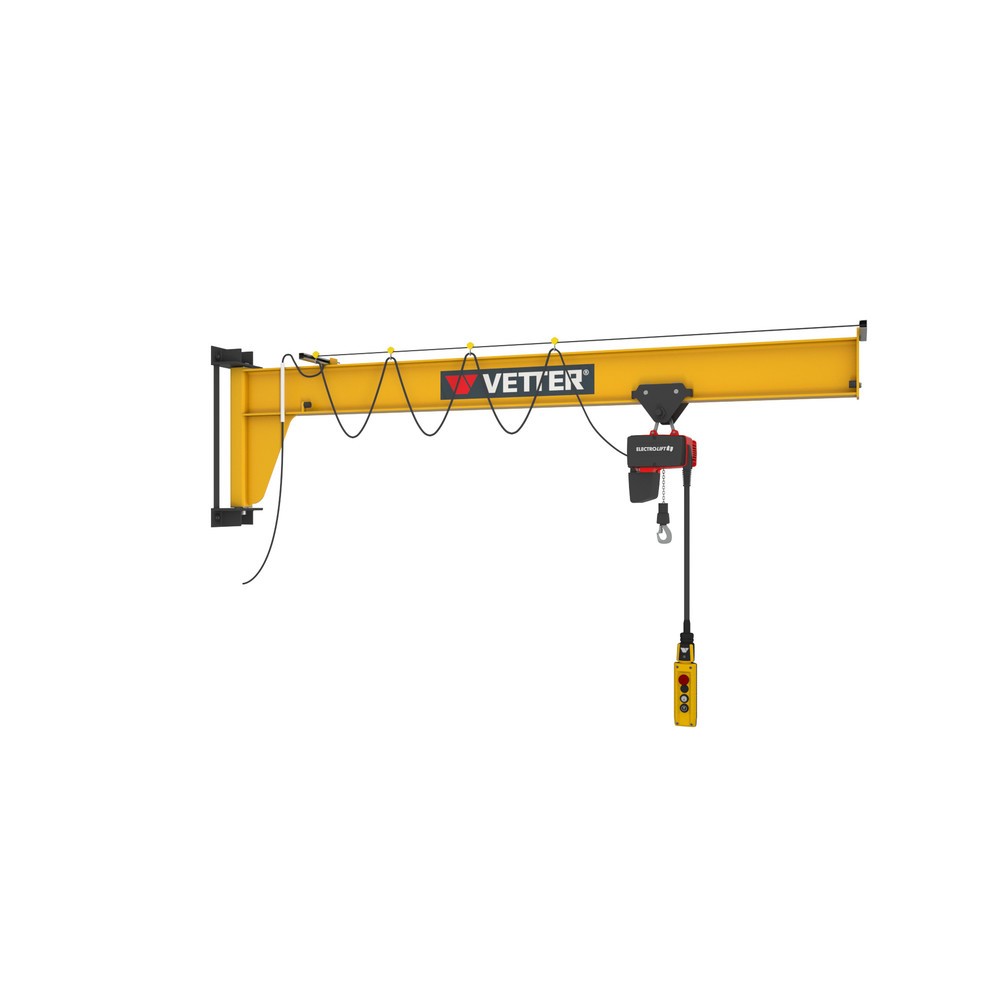Immagine del prodotto n. 3: Gru orientabile VETTER® incl. paranco elettrico a catena LIFTKET, versione da parete, ribassata, sbraccio 3.000 mm, portata 125 kg