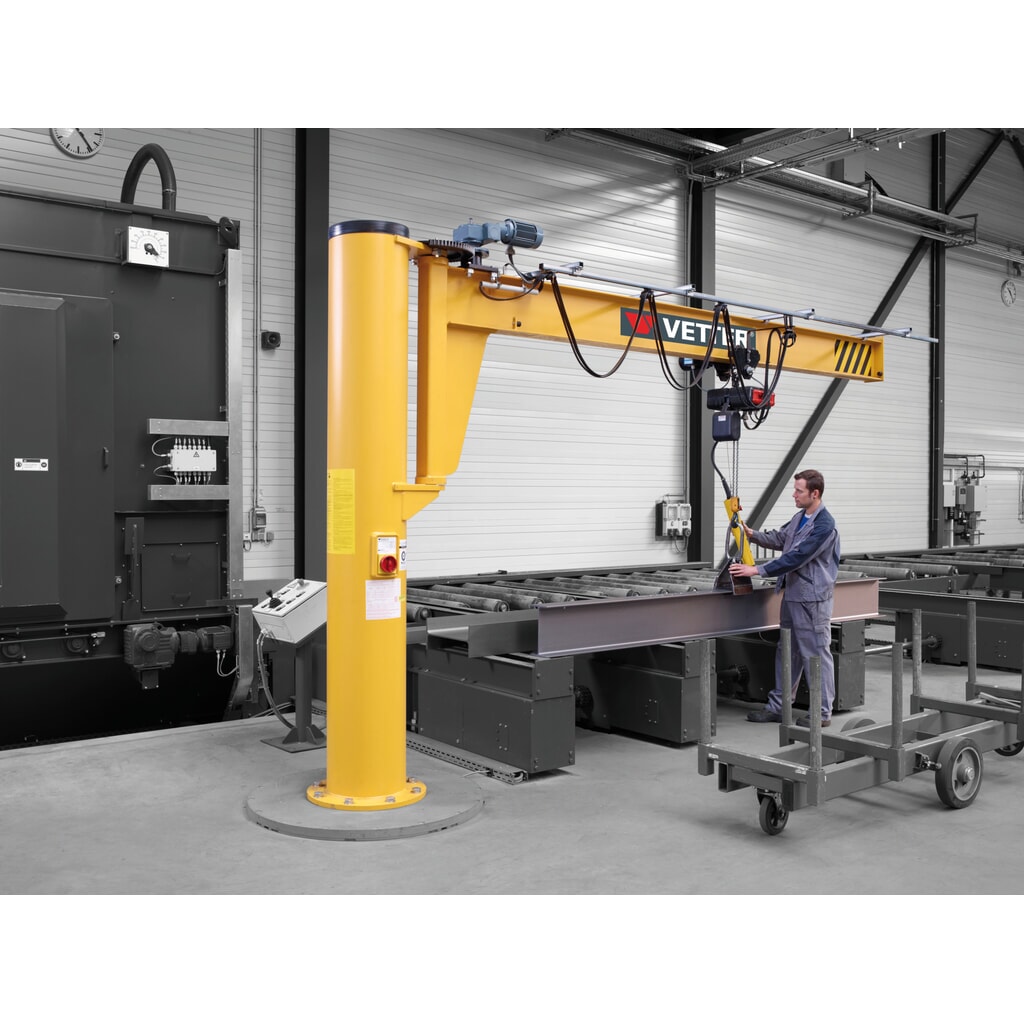 Gru orientabile VETTER® incl. paranco elettrico a catena LIFTKET, versione a colonna, ribassata, incl. materiale di fissaggio, sbraccio 3.000 mm, portata 125 kg Immagine del prodotto n. 5: Gru orientabile VETTER® incl. paranco elettrico a catena LIFTKET, versione a colonna, ribassata, incl. materiale di fissaggio, sbraccio 3.000 mm, portata 125 kg