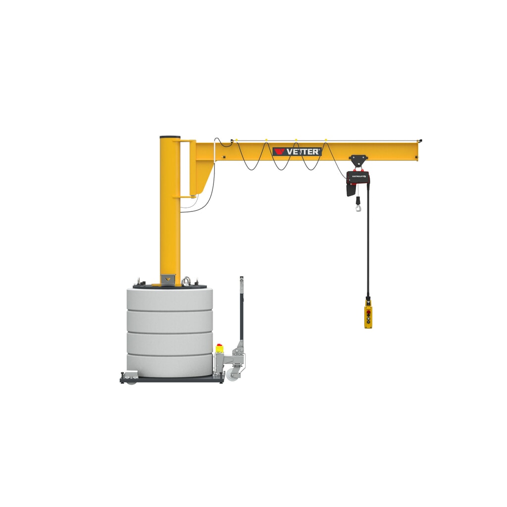 Immagine del prodotto: Gru orientabile VETTER® incl. paranco elettrico a catena LIFTKET, raggio di rotazione 270°, sbraccio 3.000 mm, portata 125 kg