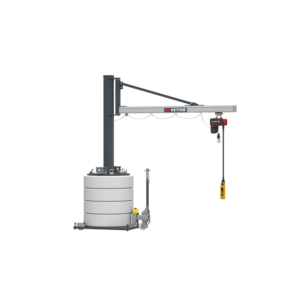 Gru orientabile VETTER® incl. paranco elettrico a catena LIFTKET, raggio di rotazione 270°, sbraccio 3.900 mm, portata 125 kg Immagine del prodotto n. 4: Gru orientabile VETTER® incl. paranco elettrico a catena LIFTKET, raggio di rotazione 270°, sbraccio 3.900 mm, portata 125 kg
