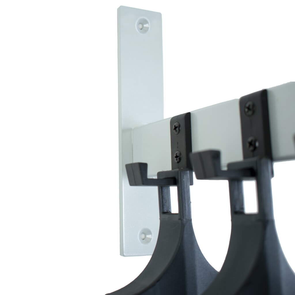 Guardaroba da parete HIQ, da avvitare, nero, grigio alluminio 2 ganci, comprese 2 stampelle Immagine del prodotto n. 2: Guardaroba da parete HIQ, da avvitare, nero, grigio alluminio 2 ganci, comprese 2 stampelle