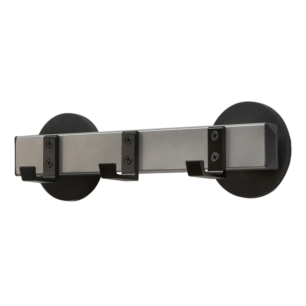 Immagine del prodotto: Guardaroba da parete, magnetico, 3 ganci, nero, grigio alluminio