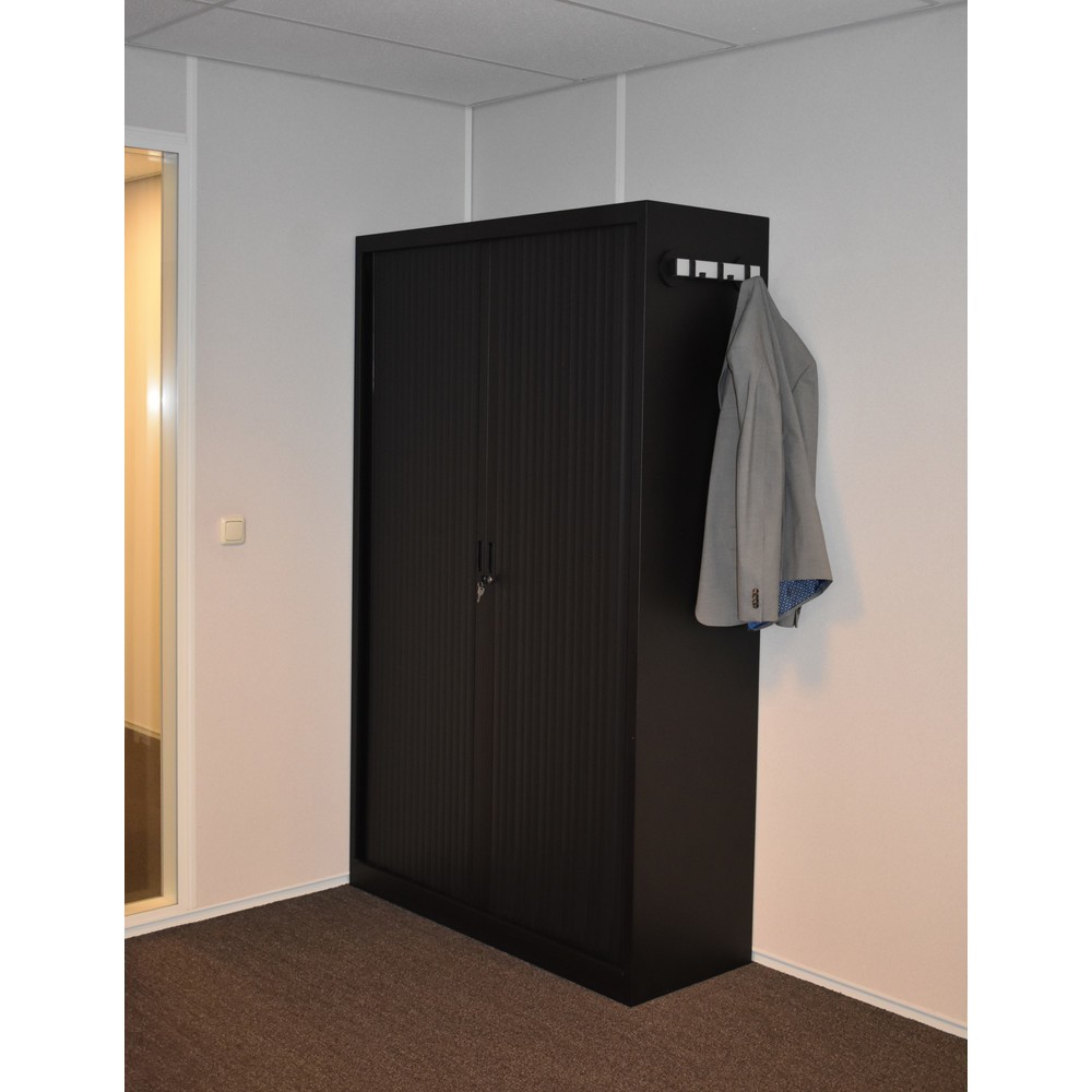 Immagine del prodotto n. 2: Guardaroba da parete, magnetico, 3 ganci, nero, grigio alluminio