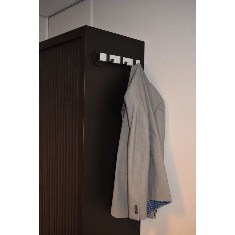 Immagine del prodotto n. 3: Guardaroba da parete, magnetico, 3 ganci, nero, grigio alluminio