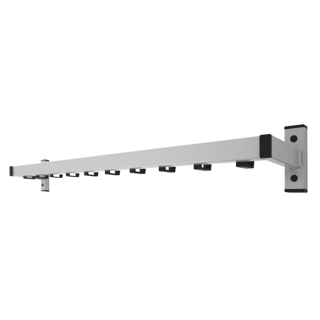 Guardaroba da parete Safe, da avvitare, grigio, 10 ganci Immagine del prodotto n. 1: Guardaroba da parete Safe, da avvitare, grigio, 10 ganci