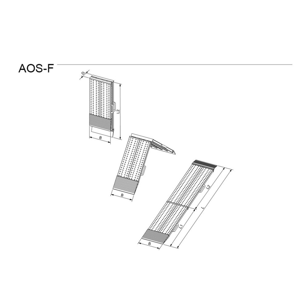 Immagine del prodotto n. 3: Guide di carico, pieghevoli, portata 975 kg/pezzo, LxL 800 x 2.045 mm