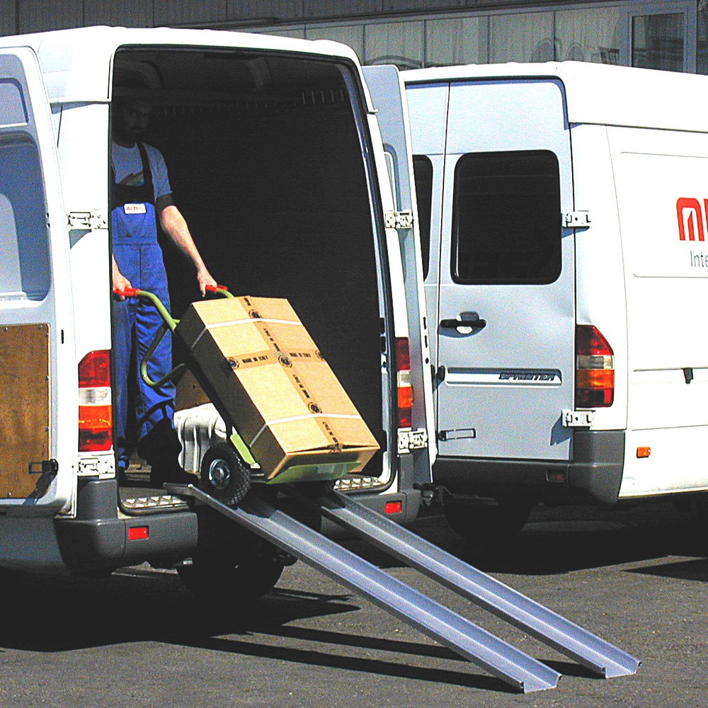 Immagine del prodotto n. 2: Guide di carico in alluminio Universal, con bordo di protezione, portata 600 kg/coppia, LxL 150 x 1.500 mm