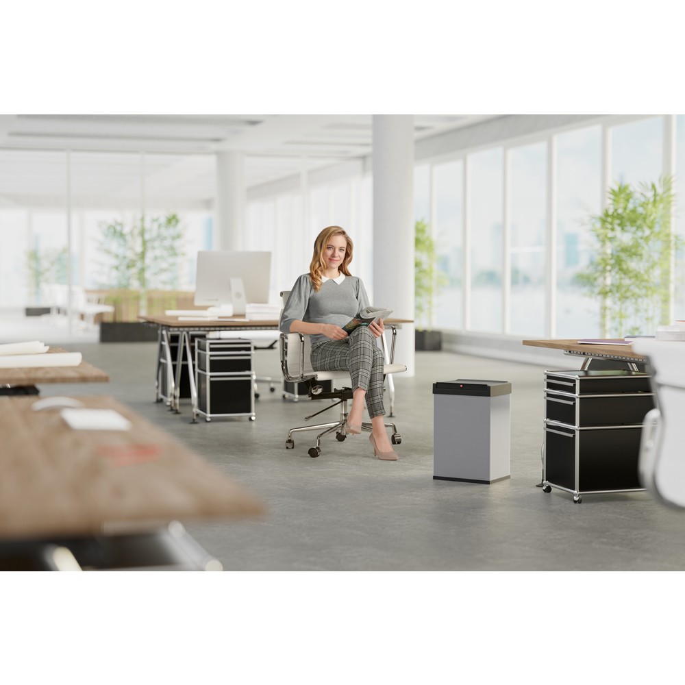 Immagine del prodotto n. 5: Hailo Big Box Swing portarifiuti 35 Litri Argento