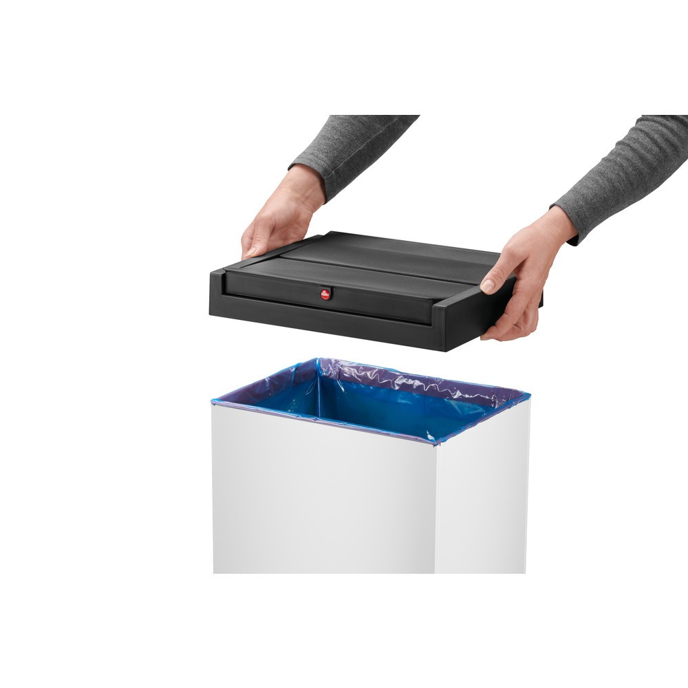 Immagine del prodotto n. 2: Hailo Big Box Swing portarifiuti 52 litri, colore: bianco