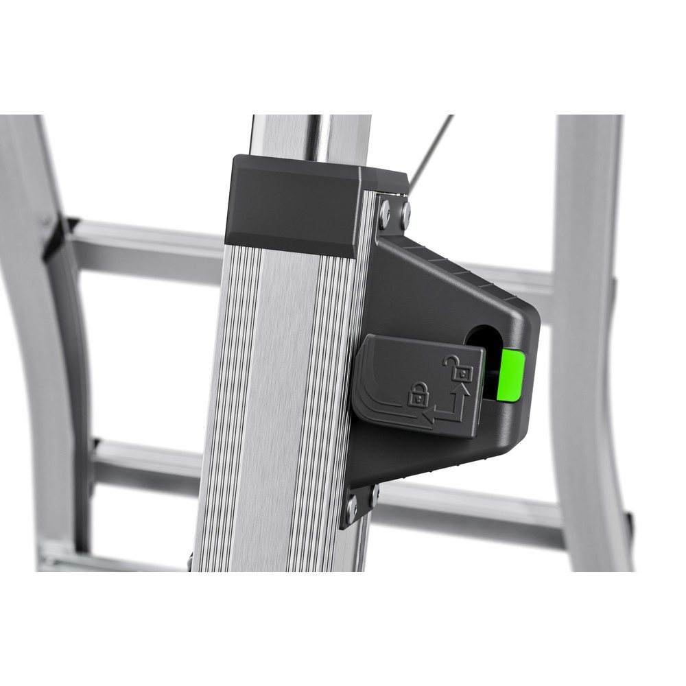 Immagine del prodotto n. 2: Hailo D100 TL TopLine, scala telescopica in alluminio a doppio gradino, 2x4 - 2x6 gradini