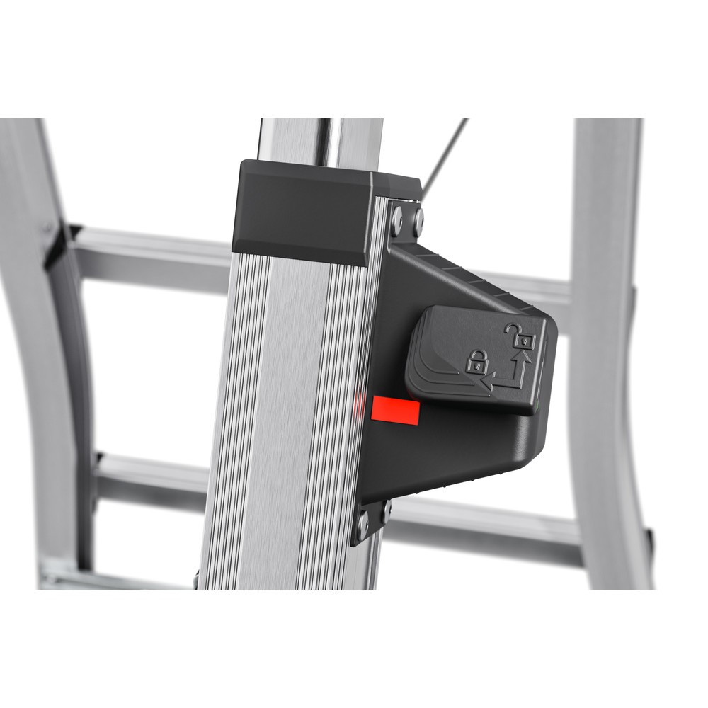 Immagine del prodotto n. 3: Hailo D100 TL TopLine, scala telescopica in alluminio a doppio gradino, 2x4 - 2x6 gradini