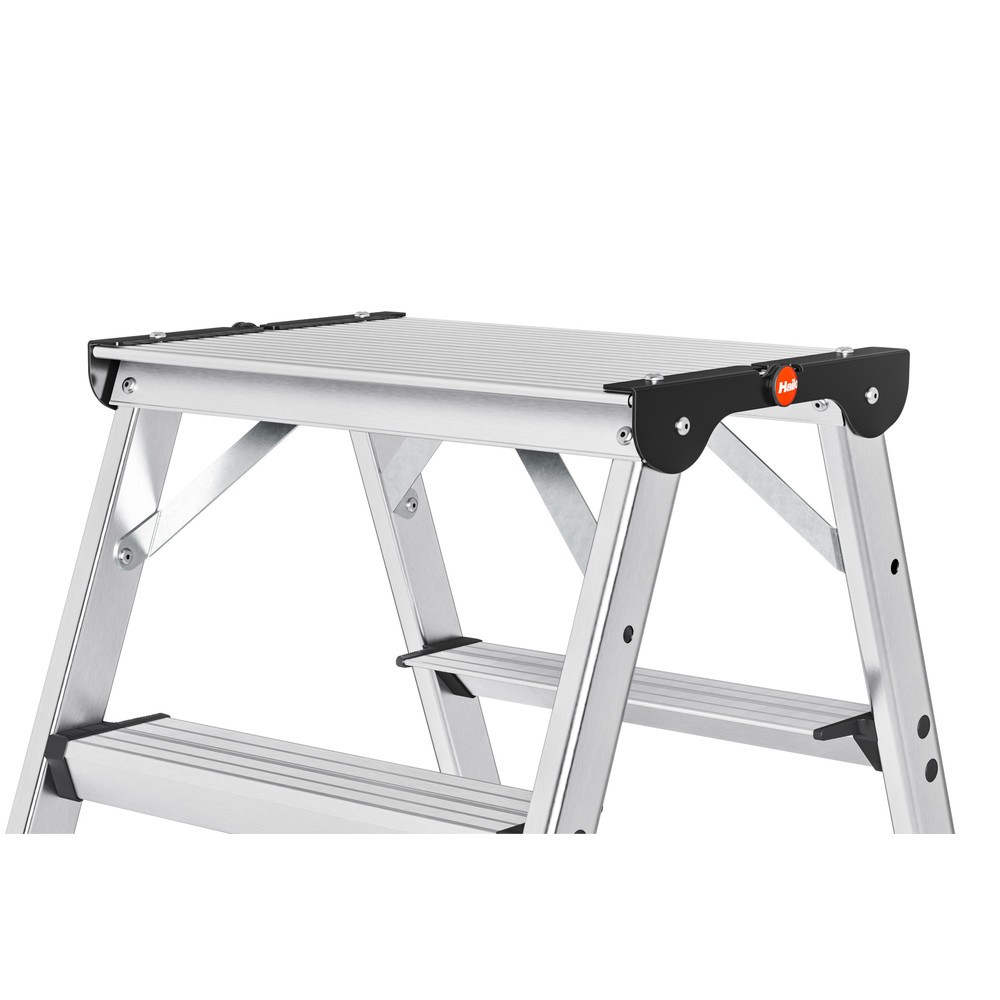 Immagine del prodotto n. 6: Hailo D100 TL TopLine, scala telescopica in alluminio a doppio gradino, 2x4 - 2x6 gradini