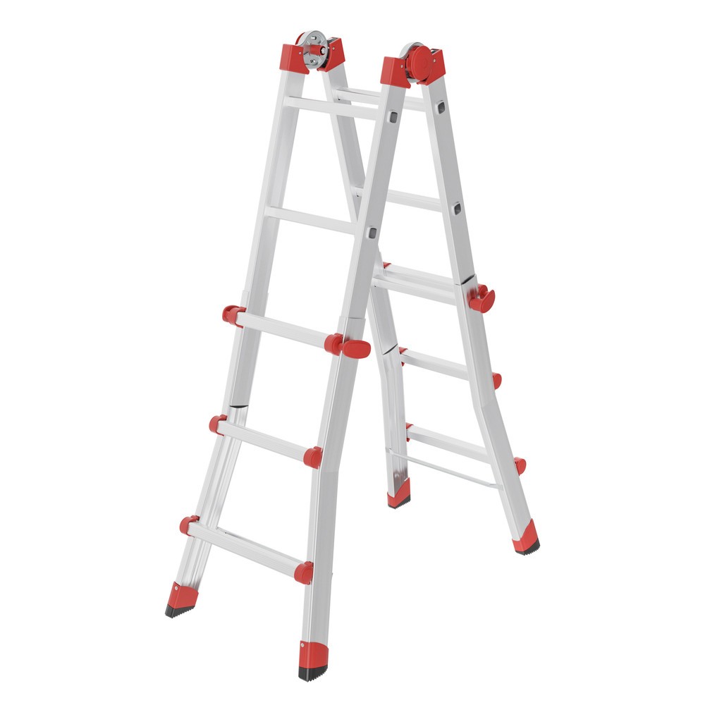 Immagine del prodotto n. 1: Hailo M80, Scala multifunzione in alluminio, 4x3 pioli