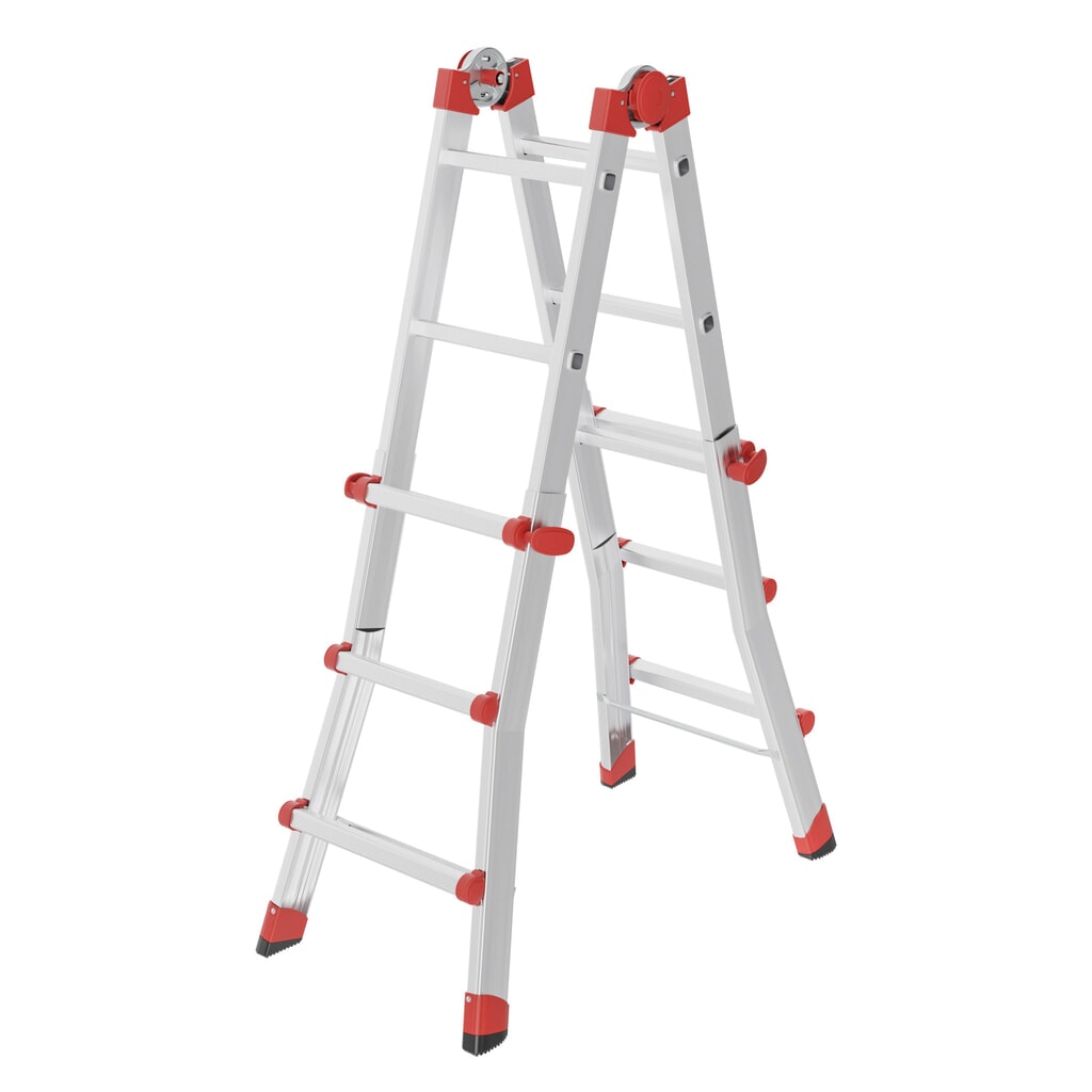 Hailo M80, Scala multifunzione in alluminio, 4x3 pioli Immagine del prodotto n. 1: Hailo M80, Scala multifunzione in alluminio, 4x3 pioli