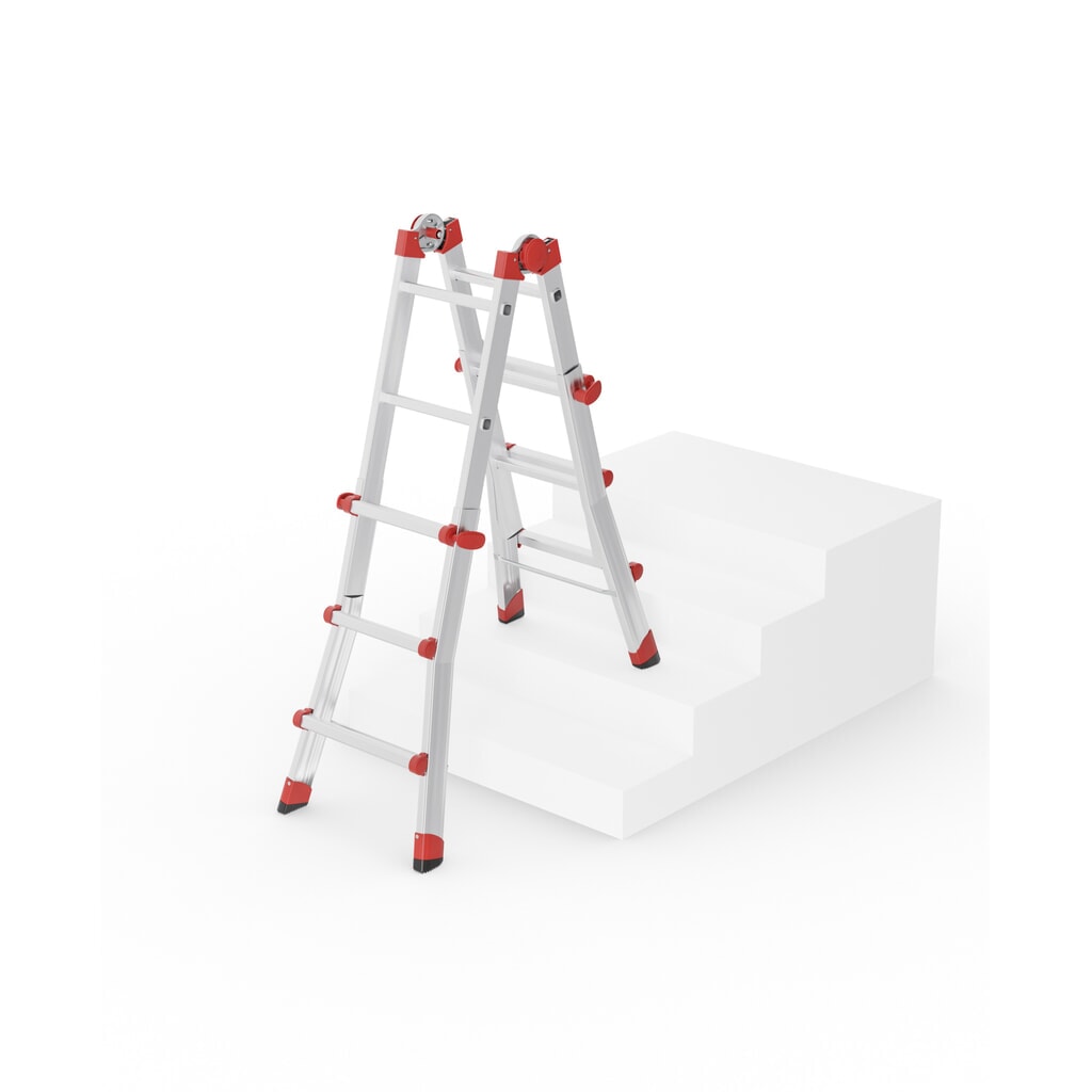 Hailo M80, Scala multifunzione in alluminio, 4x3 pioli Immagine del prodotto n. 3: Hailo M80, Scala multifunzione in alluminio, 4x3 pioli