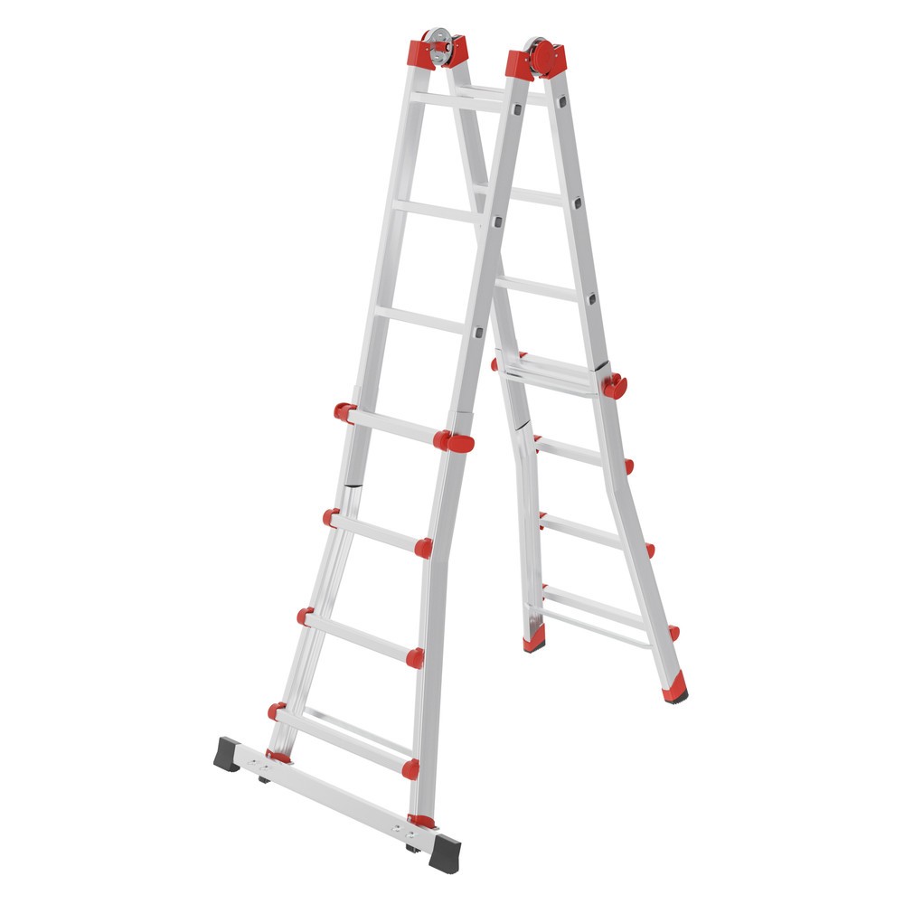 Hailo M80, Scala multifunzione in alluminio, 4x4 pioli. Immagine del prodotto: Hailo M80, Scala multifunzione in alluminio, 4x4 pioli.