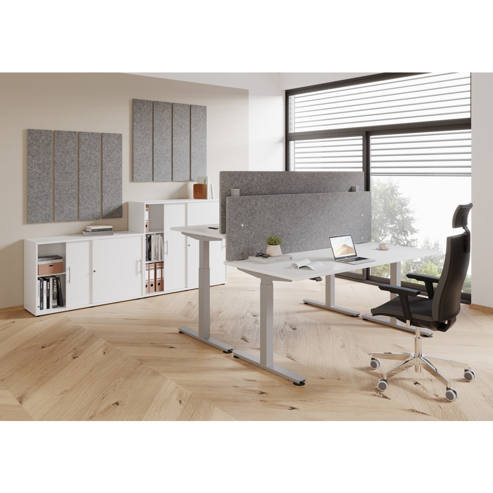 Immagine del prodotto n. 4: Hammerbacher Scrivania, regolabile in altezza elettricamente, LxP 1.600 x 800 mm, bianco