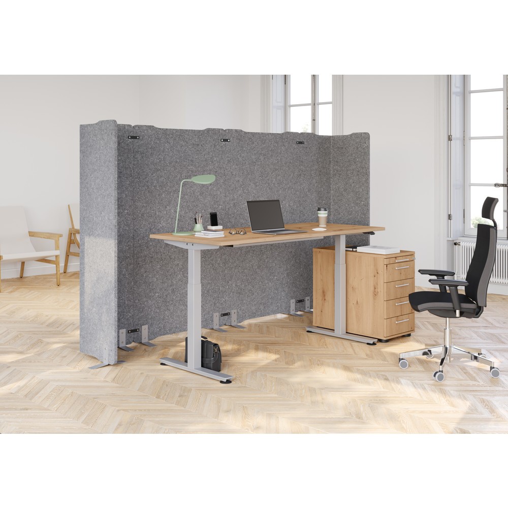 Immagine del prodotto n. 6: Hammerbacher Scrivania, regolabile in altezza elettricamente, LxP 1.600 x 800 mm, bianco