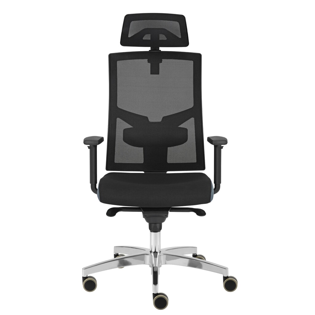 Hammerbacher Sedia girevole da ufficio Premium 2, schienale in rete, poggiatesta, braccioli per sedia regolabile in altezza Immagine del prodotto: Hammerbacher Sedia girevole da ufficio Premium 2, schienale in rete, poggiatesta, braccioli per sedia regolabile in altezza