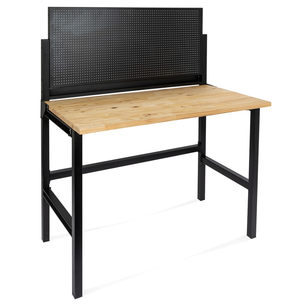 Immagine del prodotto: HEMMDAL Banco da lavoro, pieghevole, portata 150 kg, parete perforata con 10 ganci