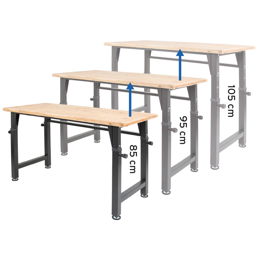 Immagine del prodotto n. 2: HEMMDAL Banco da lavoro, regolabile in altezza, portata 200 kg