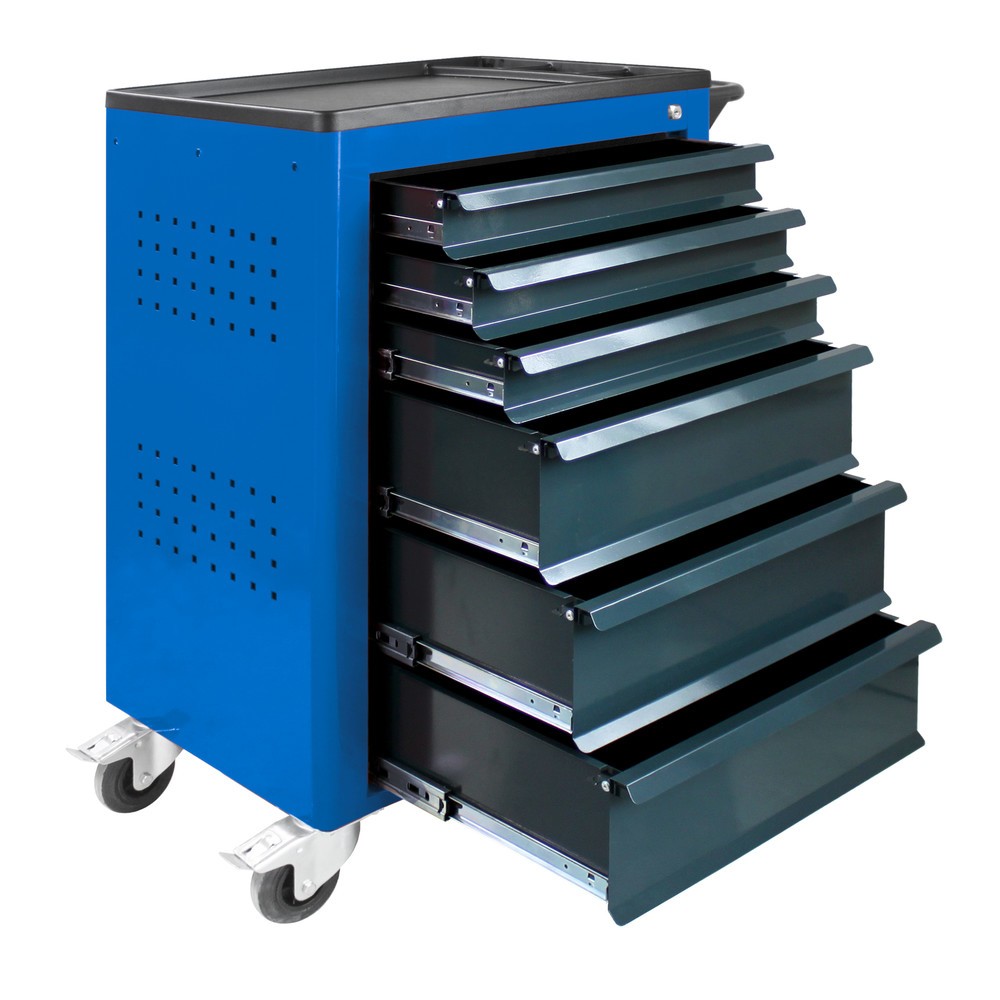 Immagine del prodotto n. 3: HEMMDAL Carrello da officina, incl. assortimento di utensili da 115 pezzi, blu