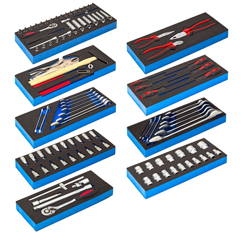 Immagine del prodotto n. 7: HEMMDAL Carrello da officina, incl. assortimento di utensili da 115 pezzi, rosso